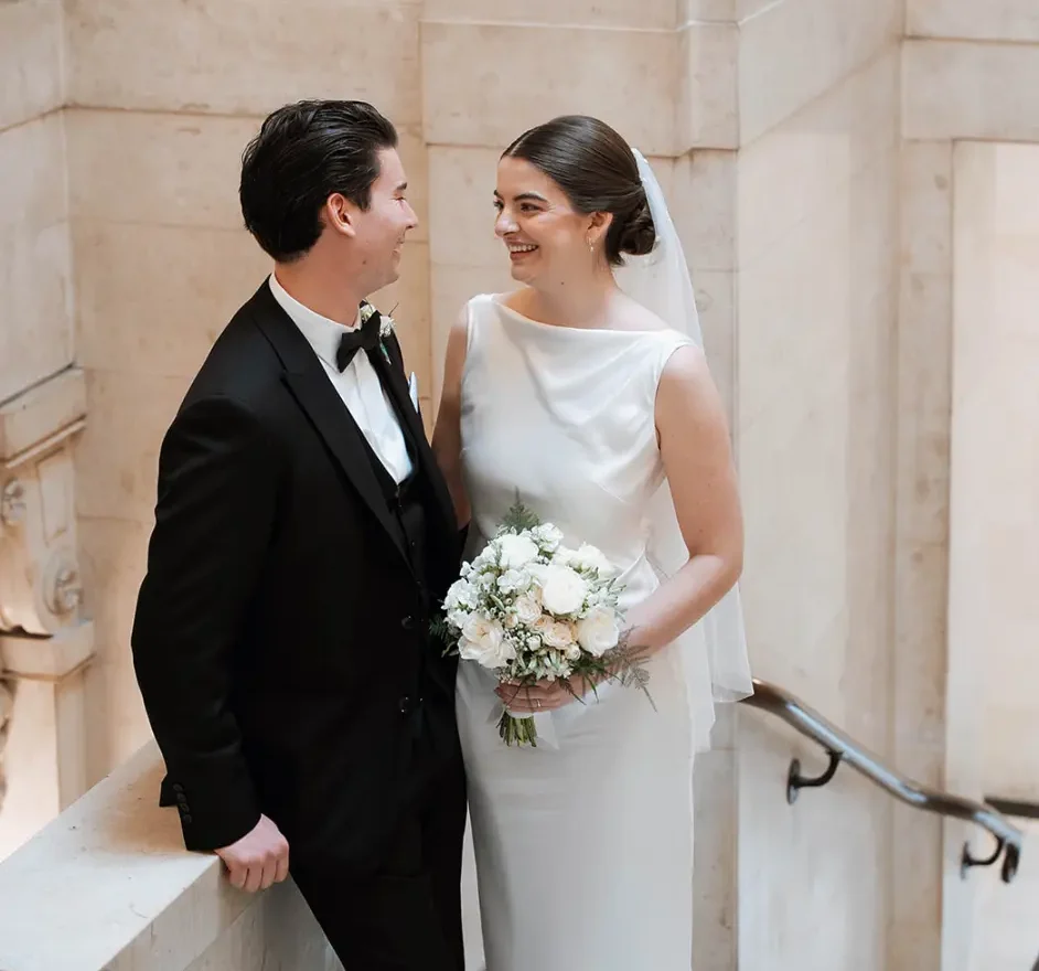 Novios recién casados